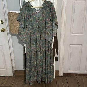Antropologíe Boemo max dress w / trassels size M